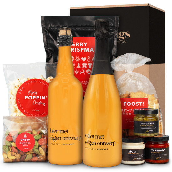 Gepersonaliseerd Kerstpakket - Cava & Bier