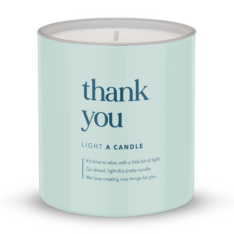 Light a Candle - Thank You Kaars met tekst